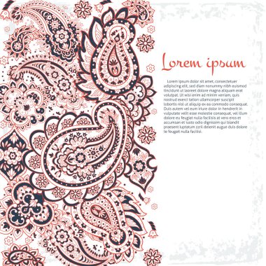 Klasik desenli desenli bir tebrik kartı.