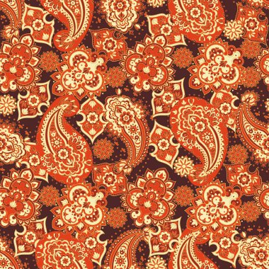 Paisley dikişsiz desen. Klasik çiçek arkaplanı