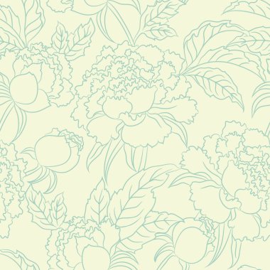 Şakayıksız desen. Çiçek vektör arkaplanı