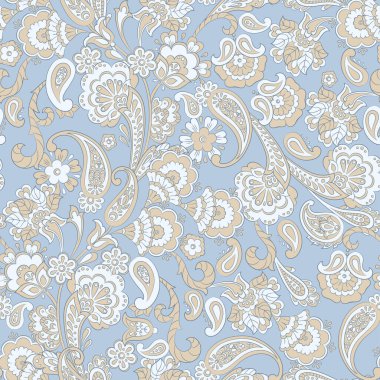 Çiçekli desensiz desen. damasör vektör arkaplanı