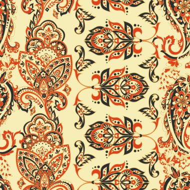 Folklorik Batik vektör süsü. Etnik Çiçeksiz desen.