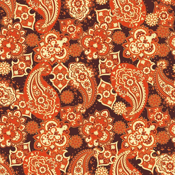 Пейсли Бесшовный Шаблон Винтажный Цветочный Фон — стоковый вектор
