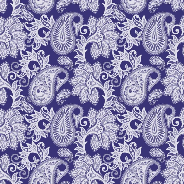 Patrón Sin Costura Floral Paisley — Vector de stock