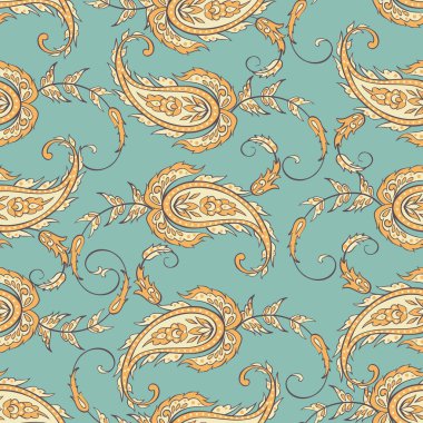 Paisley dikişsiz desen. Batik biçiminde vintage arkaplan