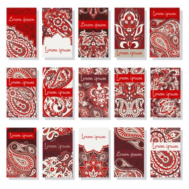 Tebrik kartı, davetiye ve tarihi kaydetmek için çiçek şablonu seti. Metnin için vektör arkaplanı