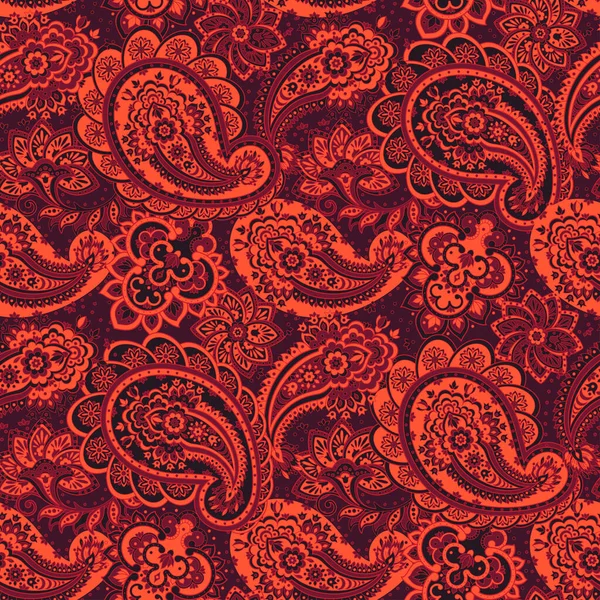 Пейсли Бесшовный Орнамент Векторная Иллюстрация Азиатском Текстильном Стиле — стоковый вектор