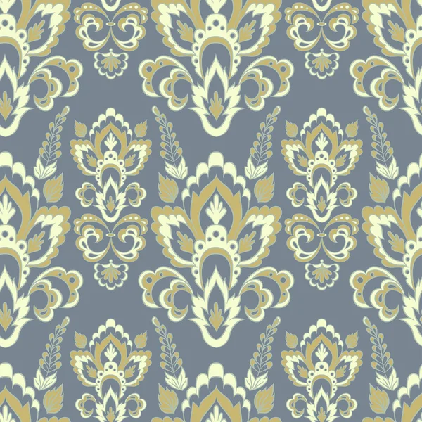 Papier Peint Floral Style Baroque Modèle Vectoriel Sans Couture — Image vectorielle