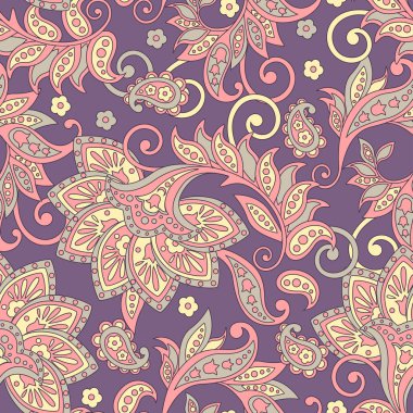 Hint tarzında etnik çiçek desenli..