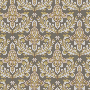 Kusursuz vintage vektör arkaplanı. Vektör duvar kağıdı barok biçimi
