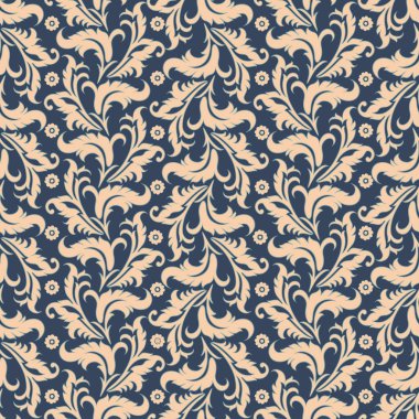 Vintage floral seamless pattern. Vector wallpaper clipart