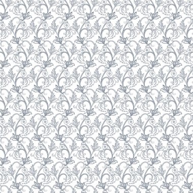 Çizgisiz çiçek arkaplanı. Vintage Duvar Kağıdı Vektör İllüstrasyonu