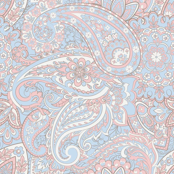 Patrón Sin Costuras Paisley Ilustración Vectorial Estilo Textil Asiático — Archivo Imágenes Vectoriales