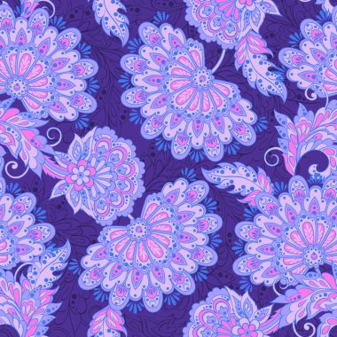 Çiçeksel vektör illüstrasyonu. etnik geçmiş