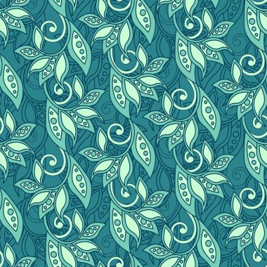 Klasik çiçeklerin dikişsiz deseni. Çiçek vektör arkaplanı