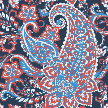 Paisley süslemesi kusursuz vektör deseni