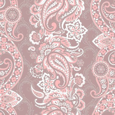 Paisley dikişsiz desen. Etnik vektör arkaplanı