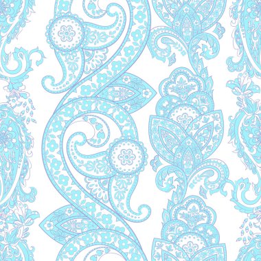 Kusursuz Arap süsü. Paisley Çiçekli Doğulu Etnik Düzen.