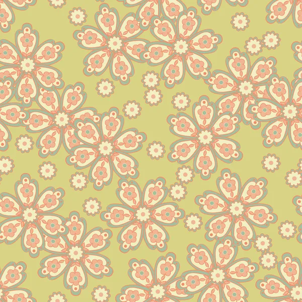 Cute Little Flowers Seamless Pattern Wrapping Textile Wallpaper Background — Stock Vector