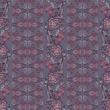 Damask biçimi kusursuz çiçek deseni