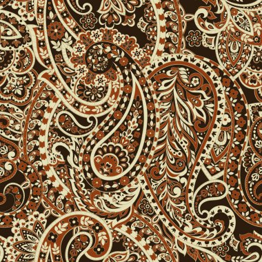 Çiçek desenli desen. Kusursuz Asya Tekstil Arkaplanı