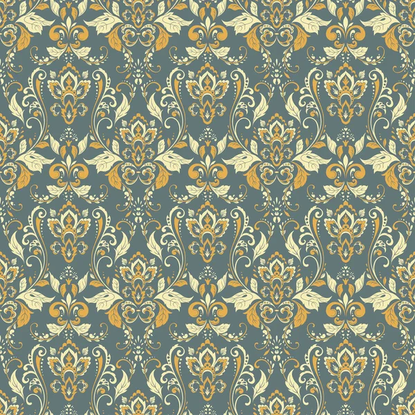 Fundo Vintage Sem Costura Floral Fundo Vetor Para Design Têxtil —  Vetores de Stock