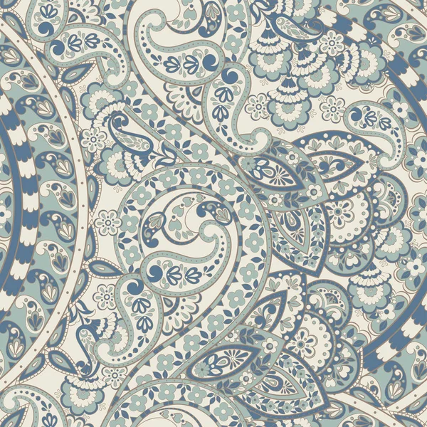 Vintage Patten Floral Sin Costuras Con Ornamento Paisley Fondo Damasco — Vector de stock