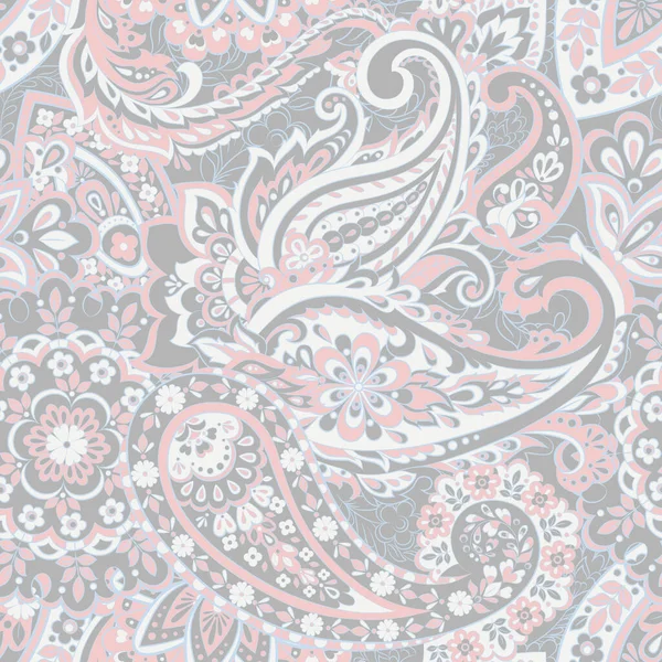 Patrón Sin Costuras Paisley Ilustración Vectorial Estilo Textil Asiático — Vector de stock