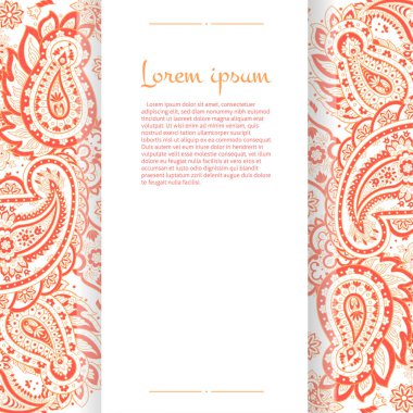 Klasik desenli desenli bir tebrik kartı.