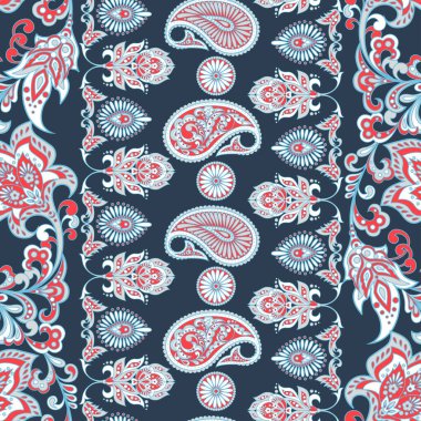 Şallı, etnik, pürüzsüz bir model.