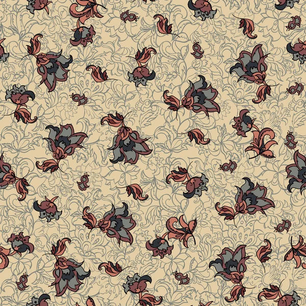 Modèle de fleur textile — Image vectorielle