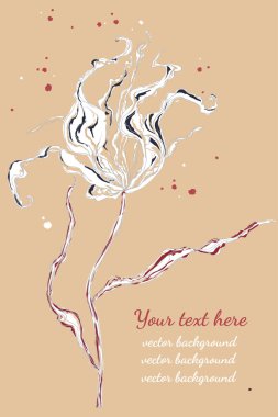 Çiçek ve lekeleri tebrik kartı