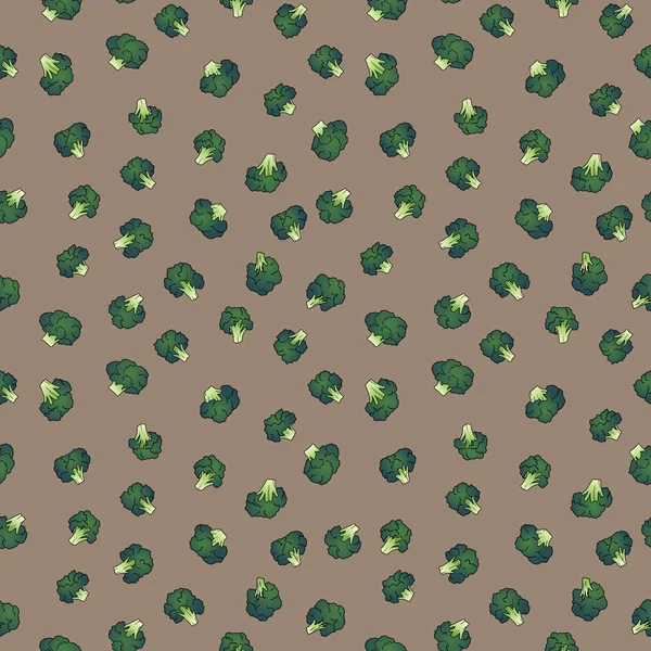 Broccoli seamless pattern — Stock Vector