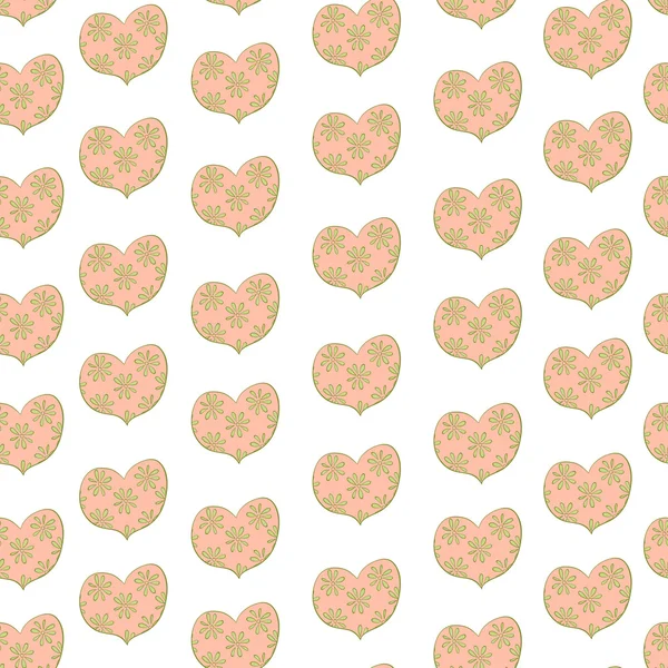 Seamless pattern with hearts — Stock Vector