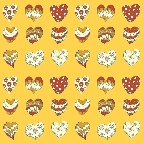 Pattern with hearts — Stock Vector