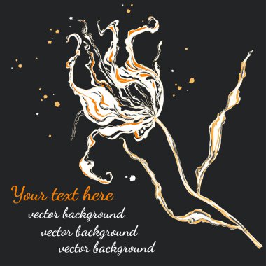 soyut çiçek ve lekeleri