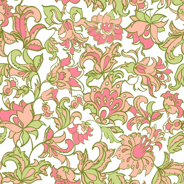 Bloemen naadloos patroon — Stockvector