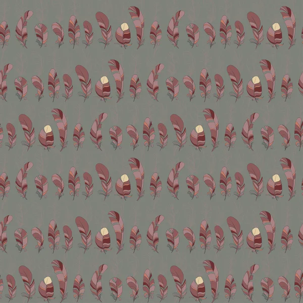 Plumas patrón sin costura — Archivo Imágenes Vectoriales