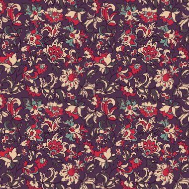 etnik çiçek deseni