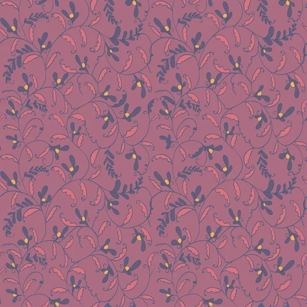 Línea inconsútil patrón floral — Archivo Imágenes Vectoriales