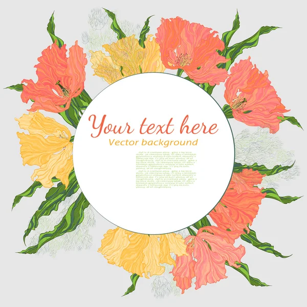 Tarjeta de felicitación de flores — Vector de stock