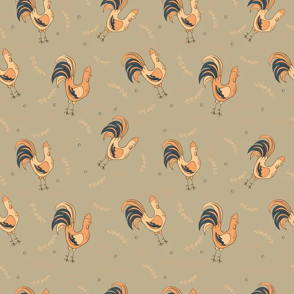 Chickens seamless pattern — Stock Vector