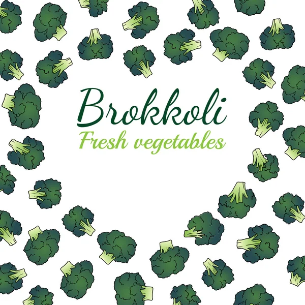 Broccoli hjärtat konsistens — Stock vektor