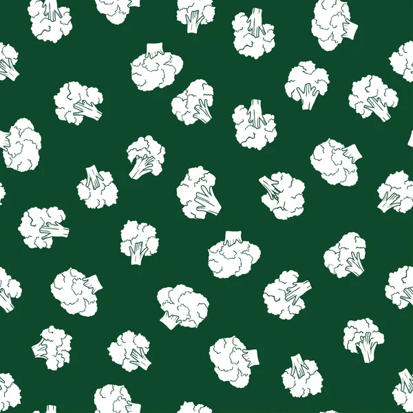 Brocoli motif sans couture — Image vectorielle