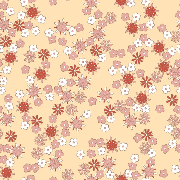 Bloemen naadloos patroon — Stockvector