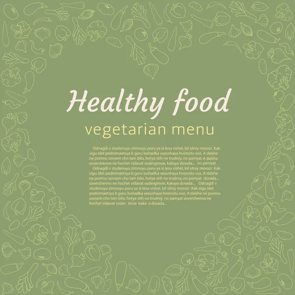 Heart made of Healthy vegetables. — Stock vektor