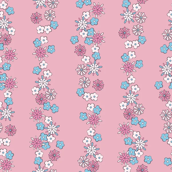 Romantic floral seamless pattern — Stock Vector