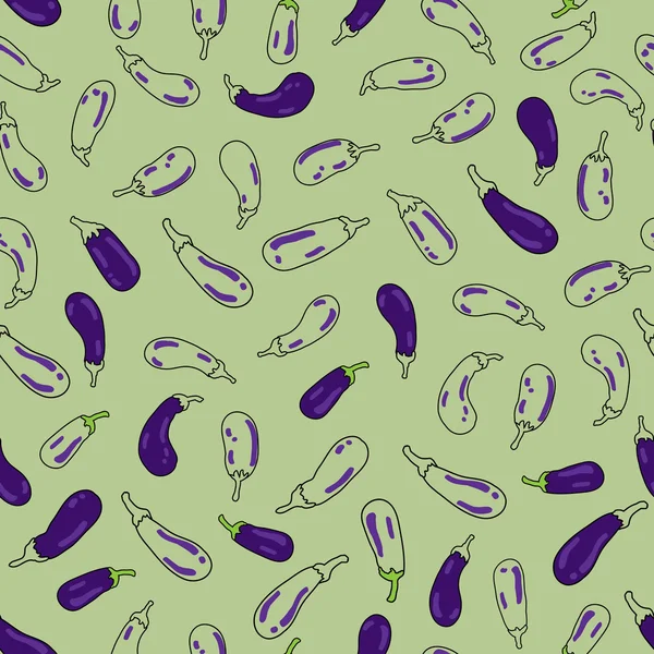 Organische aubergine patroon — Stockvector