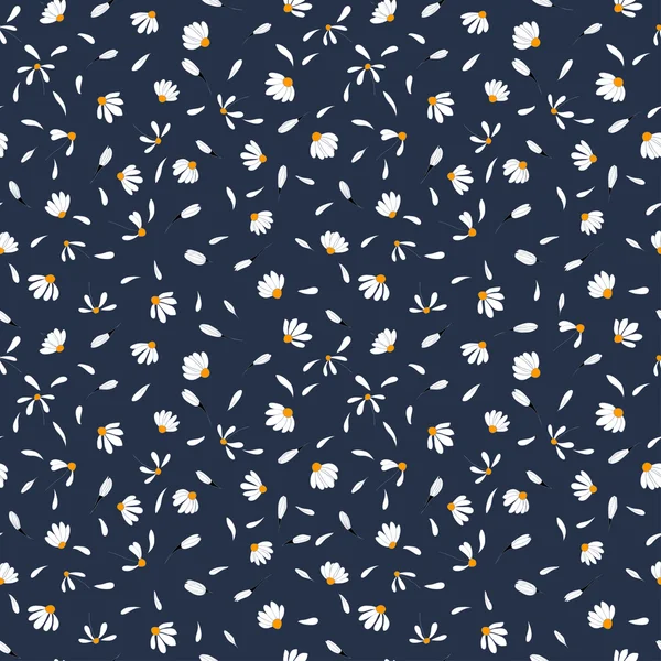 Kamille bloemen patroon — Stockvector