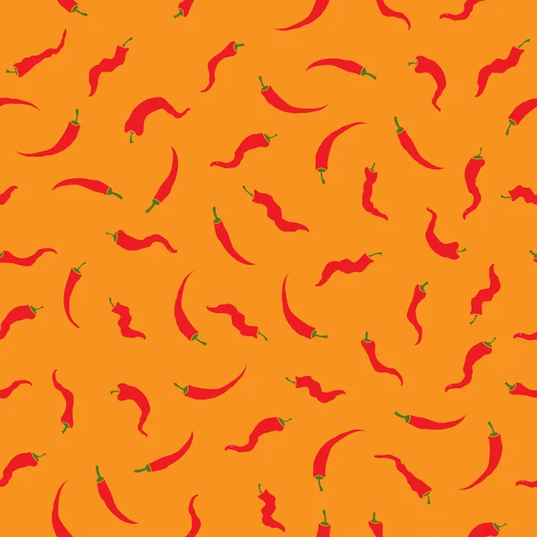Chilli pepper seamless pattern — Stock Vector