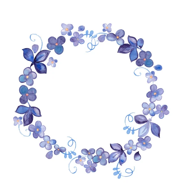 Aquarel bloemen krans — Stockvector